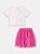 CONJUNTO BLUSINHA HELLO KITTY E SAIA TULE ROSA MOMI - Imagem 4