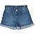 SHORTS JEANS FEMININO BARRA VIRADA MANIA KIDS - Imagem 2