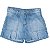 SHORTS SAIA COM PREGAS JEANS CLARO MANIA KIDS - Imagem 2
