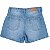 SHORTS SAIA COM PREGAS JEANS CLARO MANIA KIDS - Imagem 3