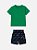 CONJUNTO CAMISETA VERDE E BERMUDA ESTAMPADA LAMBRETAS BIMBI - Imagem 2