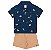CONJUNTO POLO MANGA CURTA E BERMUDA DINO SURF KIKO BABY - Imagem 1
