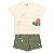 CONJUNTO CAMISETA MANGA CURTA E BERMUDA DINO SUMMER KIKO BABY - Imagem 1