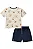 CONJUNTO CAMISETA E BERMUDA BEGE CLARO LUCBOO - Imagem 1