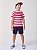 CONJUNTO CAMISETA LISTRADA E BERMUDA BIMBI - Imagem 1