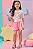 CONJUNTO BLUSA BOXY OVER E SHORTS ROSA KUKIÊ - Imagem 1