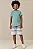 CONJUNTO CAMISETA VERDE ABACATE E BERMUDA LISTRADA LUCBOO - Imagem 1