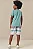 CONJUNTO CAMISETA VERDE ABACATE E BERMUDA LISTRADA LUCBOO - Imagem 3