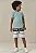 CONJUNTO CAMISETA VERDE ABACATE E BERMUDA LISTRADA LUCBOO - Imagem 5