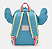 MOCHILA PEQUENA SEM RODINHA LILO E STITCH AZUL CÉU PUKET - Imagem 4