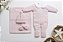 KIT SAÍDA DE MATERNIDADE BABY GIRL MACACÃO ROSA CLARO RN ARCOBALENO - Imagem 1