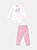 CONJUNTO BODY HELLO KITTY E LEGGING PLUSH ROSA MOMI - Imagem 1