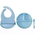 KIT REFEIÇÃO EM SILICONE AZUL BUBA - Imagem 1