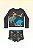 CONJUNTO CAMISETA PROTEÇÃO E SUNGA BOXER DINOS FAKINI - Imagem 2