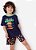 SHORT DOLL KIDS VISCO ECO FOOD PIXEL AZUL MARINHO - Imagem 1