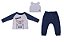 CONJUNTO MOLETOM RAGLAN + CALCA + TOUCA / AZUL MARINHO - Imagem 1