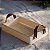 Bandeja baixa de madeira pinus com alça de couro P 16x24x6cm - Imagem 5