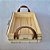 Bandeja baixa de madeira pinus com alça de couro P 16x24x6cm - Imagem 2