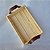 Bandeja baixa de madeira pinus com alça de couro P 16x24x6cm - Imagem 4