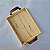 Bandeja baixa de madeira pinus com alça de couro M 20x27x6cm - Imagem 4