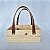Caixote bolsa de madeira pinus com alça de couro P 15x25x10cm - Imagem 4