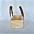 Caixote bolsa de madeira pinus com alça de couro P 15x25x10cm - Imagem 3