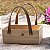Caixote bolsa de madeira pinus com alça de couro P 15x25x10cm - Imagem 7