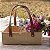 Caixote bolsa de madeira pinus com alça de couro G 20x30x10cm - Imagem 6