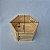 Caixa Hexagonal em Madeira de Pinus P 19x22x10cm - Imagem 2