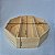 Caixa Octogonal em Madeira de Pinus com Divisória G 36x36x10cm - Imagem 2