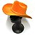 CHAPÉU COUNTRY LARANJA MODELO AMERICANO AVELUDADO UNISSEX - Imagem 4
