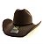 CHAPÉU COUNTRY MARROM PREMIUM ABA 9 CM CURVADA FIVELA DOURADA - Imagem 1