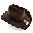 CHAPÉU COUNTRY MARROM PREMIUM ABA 9 CM CURVADA FIVELA DOURADA - Imagem 2