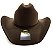 CHAPÉU COUNTRY MARROM PREMIUM ABA 9 CM CURVADA FIVELA DOURADA - Imagem 3