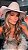 Chapéu Country Branco Sertanejo Farraial Bandinha Diamond Flavia Viana - Imagem 2