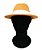 CHAPÉU FEDORA CARAMELO UNISSEX ABA 6,5 CM FAIXA CETIM COR PEROLA - Imagem 3