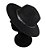 CHAPÉU FEDORA UNISSEX PRETO ABA 8CM CORRENTE METALIZADA CHUMBO - Imagem 3