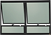 Maxim-Ar 2 Seções c/ Bandeira Fixa Inferior em Alumínio Preto c/ Vidro Mini Boreal - Brimak Plus - 0,80 x 1,20 - Mega Saldão - Imagem 1