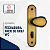 Porta Frisada Stander Dover c/ Batente de 11 cm Misto c/ Fechadura Taco de Golf Wc - Rick Esquadrias - Imagem 5