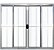 Janela De Correr 4 Fls Sem Bandeira Com Grade Alumínio Brilhante - Linha Modular - Imagem 1