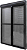 Porta C/ Persiana Integrada Alumínio Preto 2 Folhas Móveis C/ Acionamento Por Controle Remoto C/ Vidro Liso E Fecho Em Concha - Jap Caribe Max - Imagem 2