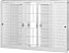 Janela Veneziana 6 Folhas Em Aço Branco Com Grade Quadriculada Req. 12 cm - Gerotto Ellegance - Imagem 1