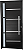 Porta Lambril Frisada 1 Visor Vdr. Boreal Com Puxador 60 Cm Alumínio Preto - Spj Premium - Imagem 1