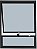 Janela Maxim-Ar 1 Seção C/ Bandeira Fixa Inferior Alumínio Preto Vdr. Boreal - Spj Modular - Imagem 1