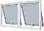 Janela Maxim-Ar 2 Seções Horizontal Sem Grade Alumínio Branco Vdr. Mini Boreal Req. 4,3 Cm - Spj Linha 25 - Imagem 1