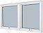 Janela Maxim-Ar 2 Seções Horizontal Sem Grade Alumínio Branco Vdr. Mini Boreal Req. 4,3 Cm - Spj Linha 25 - Imagem 2