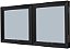 Janela Maxim-Ar 2 Seções Horizontal Sem Grade Alumínio Preto Vdr. Mini Boreal Req. 4,3 Cm - Spj Linha 25 - Imagem 2