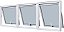 Janela Maxim-Ar 3 Seções Horizontal Sem Grade Alumínio Branco Vdr. Mini Boreal Req. 4,3 Cm - Spj Linha 25 - Imagem 1