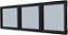 Janela Maxim-Ar 3 Seções Horizontal Sem Grade Alumínio Preto Vdr. Mini Boreal Req. 4,3 Cm - Spj Linha 25 - Imagem 2