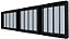 Janela Maxim-Ar 3 Seções Horizontal Com Grade Alumínio Preto Vdr. Mini Boreal Req. 5,5 Cm - Spj Linha 25 - Imagem 1